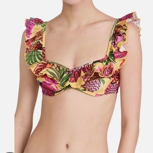Farm Rio Fruit dream swimsuit bikini top only Xs NWT